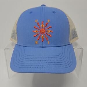 Cotopaxi Happy Day Trucker Hat One Size Blue White Mesh Adjustable Snap Back